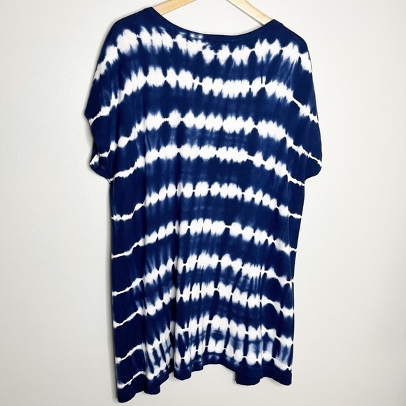 Lane Bryant Classic Open-Front Tie-Dye Striped Tunic Sz 18/20W - Picture 2 of 5